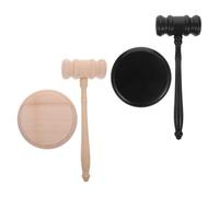 STOBAZA Wooden Gavel and Sound Block Set Versatile Usability 2set with Sound and Lightweight Wood Material Decorative and Elegant Appearance for Public Speaking and Assemblies