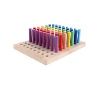 STOBAZA Wooden Pegboard Hand Therapy for Finger Dexterity and Hand-Eye Coordination Training, Adjustable Exercise Resistance, Easy to Organize Skill Training Board Set for Rehabilitation