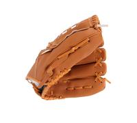 STOBAZA Yellow PVC Baseball Glove Left Hand Softball Mitt with Adjustable Strap Basket Weave Webbing Cushioned Palm Pad and Flex-action Heel for Outdoor Team Sports Training