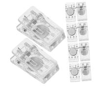 STOBOK 10-Piece Magnetic Badge Clips Plastic Id Card Holders Spring Clips Self-Adhesive for Organizing Name Tags and Badges 26x13mm
