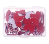 STOBOK 100pcs Double-Sided Bingo Counting Chips Boys and Girls Math Toys Educational Math Plastic Heart Sheets