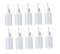 STOBOK 10pcs 30ml Plastic Glue Bottle Needle Tip Liquid Glue Beak Bottles Refillable Dropper for Diy Crafting Quilling and Precise Dispensing Random Color