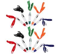 STOBOK 10pcs Colorful Round Ballpoint Pens Lanyard Retractable Writing Pens for Kids and Adults Neck Pen for Teachers and Students