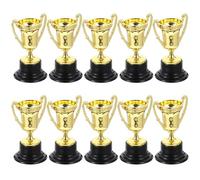 STOBOK 10Pcs Halloween Costume Contest Trophies Gold Award Trophy Cups Plastic Golden Cup Trophies for Party Favors, Rewards, Winning Prizes, Competitions