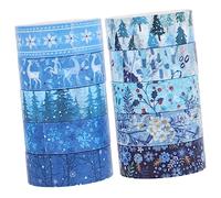STOBOK 10rolls -themed Washi Tape Decorative Scrapbooking Crafting Tape for Christmas Projects Each Easy to Use Hand-tearable Design