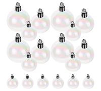 STOBOK 18Pcs Fillable Ornaments Ball Assorted Size Plastic Christmas Baubles Round Clear Ornaments Balls Shatterproof Christmas Tree Party Balls Ornament for Crafts