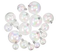STOBOK 18pcs Iridescent Christmas Decorative Ornaments for Tree Home Wedding Party Shatterproof Baubles for Holiday Decor