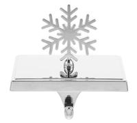 STOBOK 1pc Christmas Stocking Holder Hook Decorative Snowflake Design for Mantle Fireplace Hanger for Xmas Stockings Ornaments Festive Holiday Decor Golden