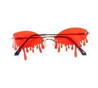 STOBOK 1pc Novelty Party Eyeglasses Tropical Party Decorations Novelty Sunglasses Drip Shape Glasses Disco Sunglasses Man for Men Stage Glasses 70s Heart-shaped Apparel