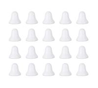 STOBOK 20 Pcs Craft Foam Bells White Christmas Bells Polystyrene Shapes for DIY Home Craft Project Christmas Tree Holiday Party Supplies 7.4cm