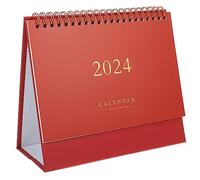 STOBOK 2023.07-2024.12 Desktop Calendar Daily Planning Calendar Monthly Planning Desk Pad Home School Office Supplies Red