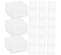 STOBOK 25pcs Empty Watercolor Pans Plastic Half Pans Palette for Mini Painting Travel Watercolor Durable Lightweight
