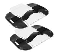STOBOK 2pcs Black Plastic Arm Badge Holders Elastic Card Holders Protective Id Badge Covers for Worker Security and Office Use
