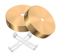 STOBOK 2pcs Brass Modern Chandelier Ceiling Canopy Plate Lamp Holder for Pendant Light Covers Hanging Light Fixture in Living