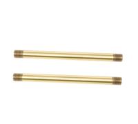 STOBOK 2pcs Lamp Stem Rods for Pendent Light Copper Tube Lamps Threaded Ends Diy Lighting Fixtures