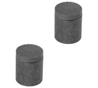 STOBOK 2pcs Professional Graphite Crucibles for Melting Metal with Lid Included for Small Casting Projects and Testing Kits