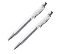 STOBOK 2pcs Stylus Pens Crystal Diamond Ballpoint Pens for Touch Screen Device Multifunctional Writing