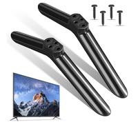 STOBOK 2Pcs Universal TV Stand Legs, Table Top TV Base Replacement Bracket Feet for Most 32-65 Inch LCD LED Flat Screen Television, Pedestal Mount with Screws