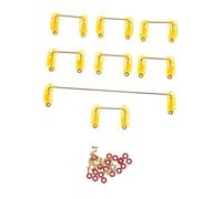 STOBOK 2u Satellite Screw Mount Plate Stabilizer for Mechanical Keyboard Diy Supply, 6.25u Spacebar Support Compatible with Full Keyboard Assembly, Orange-yellow