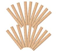 STOBOK 30pcs Wooden Rulers 8 Inch 20cm Straight Measuring Tools for Dressmakers and Tailors Natural Wood Training Aids with Double Scale for Sewing and Craft Use