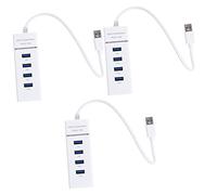 STOBOK 3pcs Port Usb Hub Multi Usb Adapter for Laptop Flash Drive Mouse Keyboard