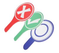 STOBOK 3Pcs Voting Paddles for Classroom Bright Colored Hand Signals for Student Interaction Foam Board True False Paddles Lightweight Teacher Event Supplies for Auctions and Competitions