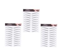 STOBOK 3sheets Temporary Eyebrow Stickers Eco-friendly Fake Brows for Instant Natural Look for Eyebrow Loss Quick Application
