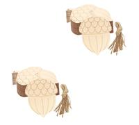 STOBOK 40pcs Wooden Cutouts Christmas Tree Ornaments DIY Pine Cone Decor Chips Xmas Pendant Wall Decor