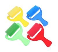 STOBOK 4pcs Boys and Girls Sponge Painting Roller Set Wide Handle Diy Art Tools for Creative Fun and Learning for Boy Crafting and Early Education