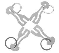 STOBOK 4pcs Cart Token Key Ring Pendant Tokens for Cart Trolley s Pendant Portable Key Ring Trolley Coin Key Fob Portable Office Shopping Zinc Alloy U.k. Metal