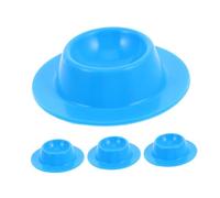 STOBOK 4pcs Silicone Egg Tray Easy Cleaning Egg Holder Stand Base Opener for Fridge Kitchen Easter