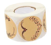 STOBOK 500 Delicate Round Kraft Paper Stickers, Circular Seal Labels for Handwritten Notes, Smooth Surface, Convenient to Use, for Decorating Parties and DIY Projects