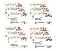 STOBOK 50pcs Motivation Reward Cards for Kids Classroom Behavior Encouragement Cards for Home,Preschool, Kindergarten Rainbow Teacher Mail