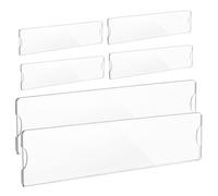 STOBOK 6 Pcs Acrylic Wall Name Plates Holder Clear Door Name Sign Display with Adhesive Tapes Floating Door Name Plates for Office Home School Classroom Teacher
