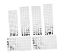 STOBOK 6 Sheets Aluminium Foil Waterproof Label Stickers for Essential Oil Bottles Self-Adhesive Sticker Labels with Easy to Tear and Firmly Stick the Bottle Mouth for Cosmetic