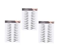 STOBOK 6d Waterproof Eyebrow Stickers 3pcs Black Hair-like False Eyebrows Imitation Makeup Tool for Natural Look and Wear