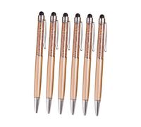 STOBOK 6pcs Capacitive Screen Diamond Stylus Ballpoint Pen Glitter Gel Metal Tip for Mobile Phone