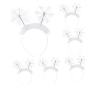STOBOK 6pcs Christmas Snowflake Headbands for Holiday Parties Festive Hair Accessories for Women and Girls for Celebrations and Christmas Events