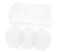 STOBOK 6Pcs LED Lamp Board Creative Acrylic Light Round and Square Transparent Plates for DIY Lamp Making and Sturdy Crafting Supplies