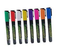 STOBOK 8pcs Assorted Colour Neon Chalk Markers Erasable Liquid Chalk Pens Fluorescent Drawing and Writing Pens Multi-Surface Use for Blackboard Glass Plastic Office School