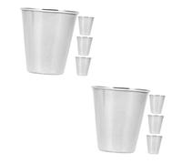 STOBOK 8pcs Small Cups Metal Liquor Cups Stainless Steel Cold Beverage for Boys and Girls