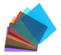 STOBOK 9pcs Color Filter Clear Plastic Acetate Overlays Transparency Film for Crafts, Photography Light Gels, Diffuser Sheet Frosted