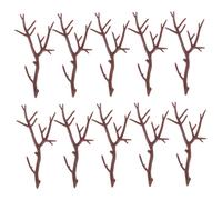 STOBOK Artificial Antlers Realistic Deer Antlers DIY Headband Branches 10Pcs 12CM Plastic Tree Twigs for Snowman Arm Branches Vase Filling Christmas Decor