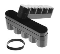 STOBOK Black Film Roll Canisters Storage Box with Elastic Strap Hard Plastic Film Holder for 5 Rolls Camera Reel Storage Case for Photography Supplies