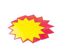 STOBOK Blank Price Tags Advertising 30pcs Paper Explosion Yellow Sticker Labels, Paper Material for Display for Supermarket Use on Folders and Containers, for Office and Home