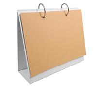 STOBOK Blank Scrapbook Calendar Undated DIY Desktop Standing Flip Calendar Personalized Make Your Own DIY Kit for School Office Home Family Desktop Empty