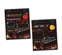 STOBOK Chalkboard Signs and Fiberboard Reusable 2 Pcs Chalkboard Double-Sided Message Boards for Easy to Clean Home Decor School Year Milestones, First Day at School