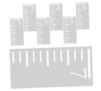 STOBOK Children Height Growth Chart Stencil 7Pcs Plastic Ruler Template Reusable for Wall and Wood DIY Painting Scale Stencil for Kids Height Measure Easy to Use