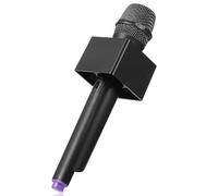 STOBOK Childrens Toys Pretend Microphone with Stand Fake Microphone Prop with Square Cube Interview Mic for Kids Party Karaoke Fun Stage Kids Toys