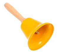 STOBOK Christmas Hand Bell Metal Bell Wooden Handle Retro Style Table Decor 6.5cm Diameter Ornament